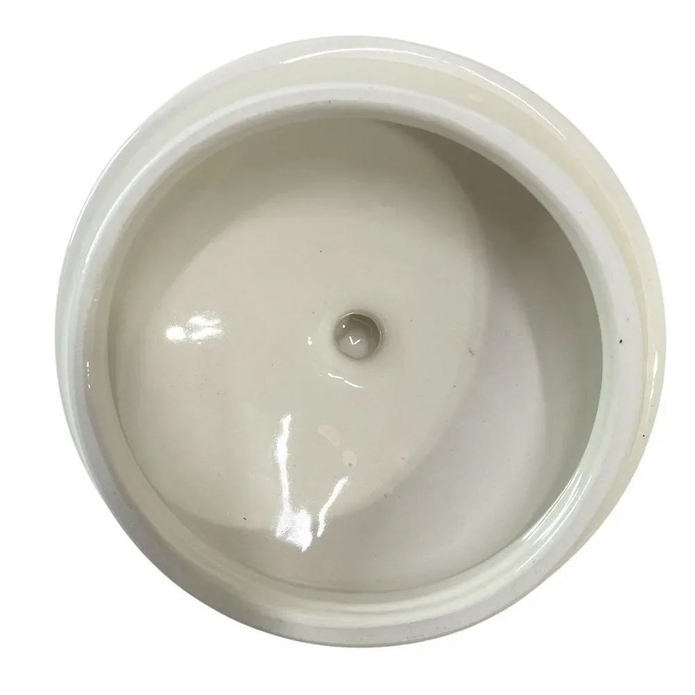 Inspirado Seattle Stonelite Ribbed White Canister‎ Cookie Jar 10.5